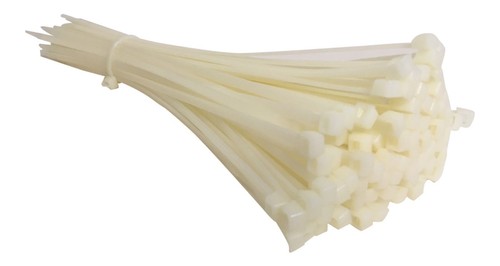 White cable ties - white, nylon
