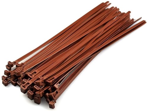 Brown releasable nylon cable - brown,