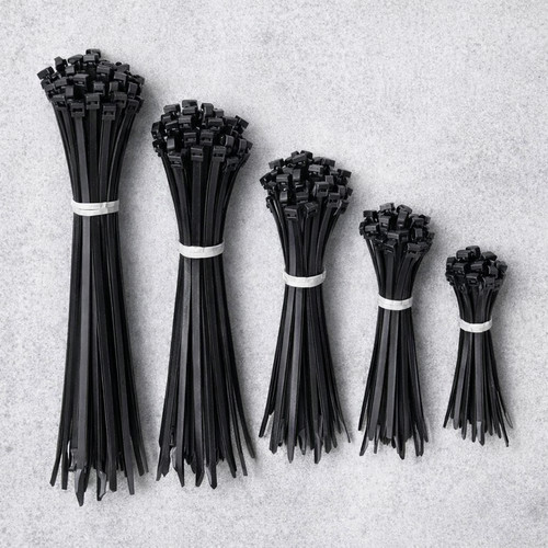 Black cable ties zip - cable,