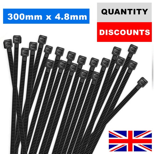 300mm 8mm cable ties - 300mm, nylon