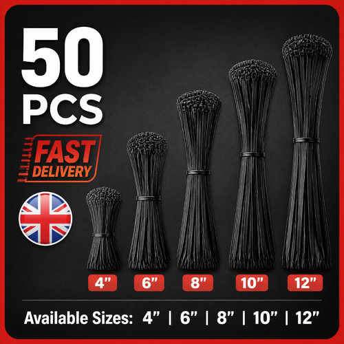 Pack black cable ties - pack,