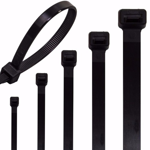 Black cable ties pvc - black,