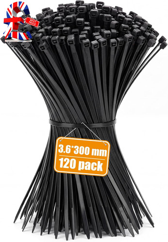 Black cable ties 300mm - cable, x