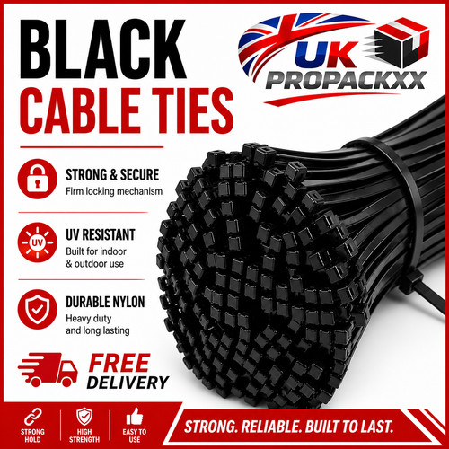 Black cable ties - /, zip