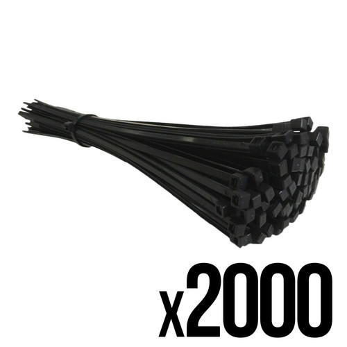 Black cable ties 300mm - black,