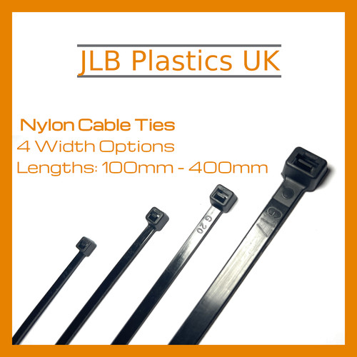 Black nylon cable - ties, zip