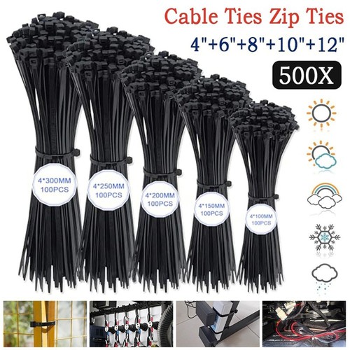 500 pack assorted sizes cable - 500,