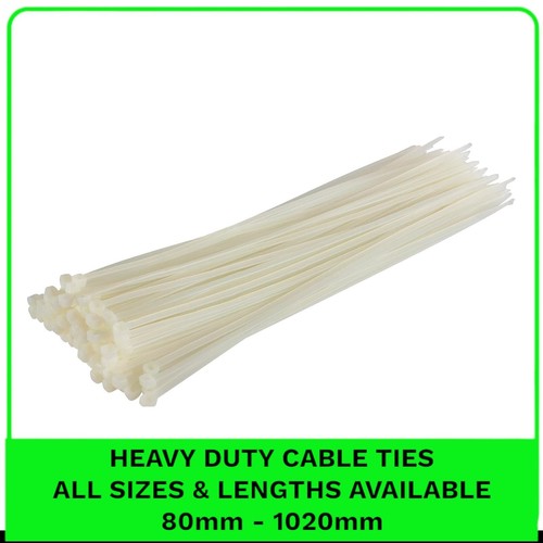 White cable ties - white, zip