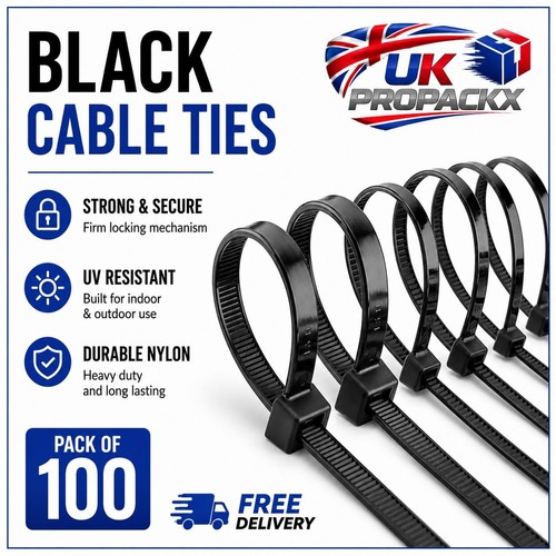 Black cable ties zip - cable,