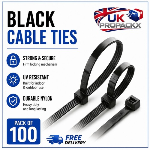 Black cable ties zip - cable,