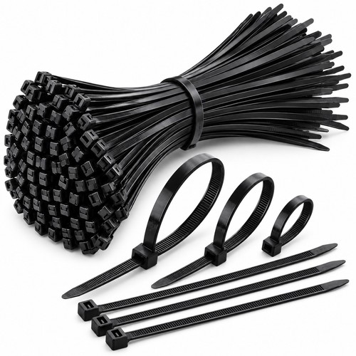 Long black cable ties - black,