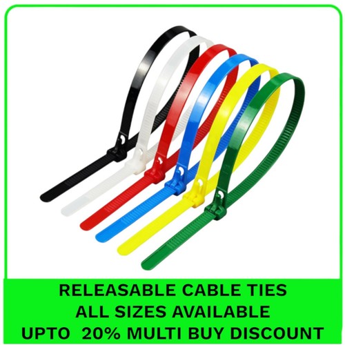 Releasable cable ties reusable - ties,