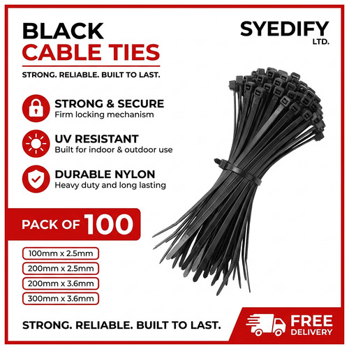 Black cable ties - cable,