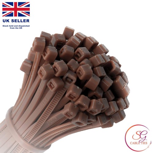 Brown cable ties - brown,