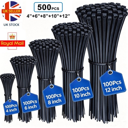 500 pack cable ties assorted - cable,